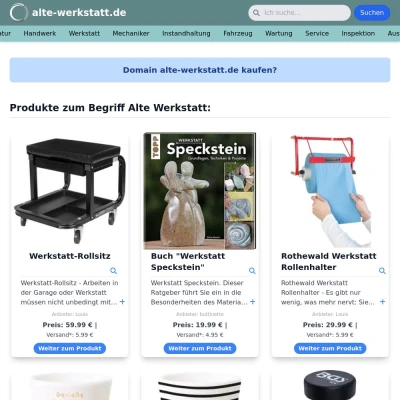 Screenshot alte-werkstatt.de