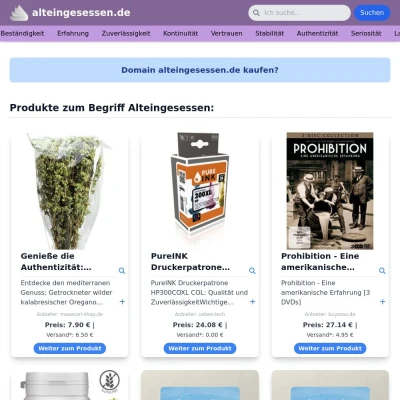 Screenshot alteingesessen.de