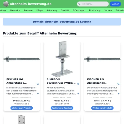 Screenshot altenheim-bewertung.de