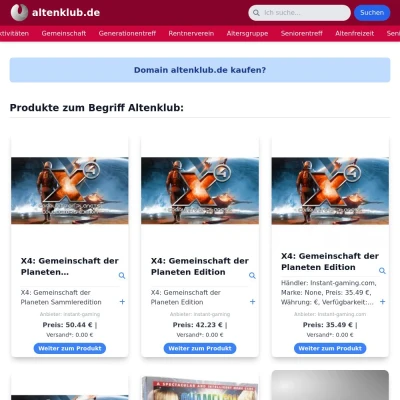 Screenshot altenklub.de