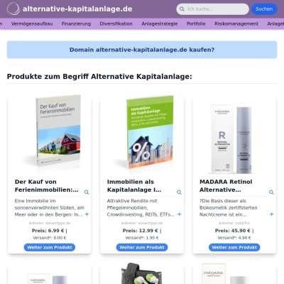 Screenshot alternative-kapitalanlage.de