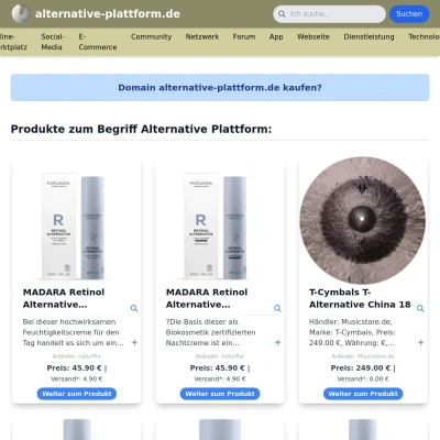Screenshot alternative-plattform.de