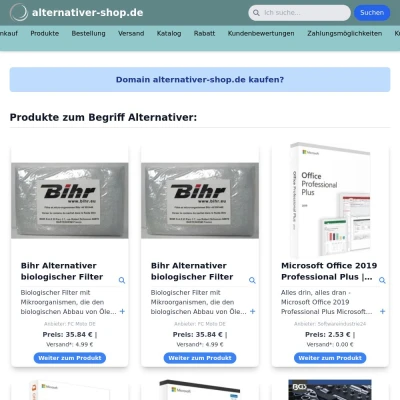 Screenshot alternativer-shop.de