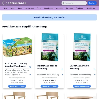 Screenshot altersberg.de