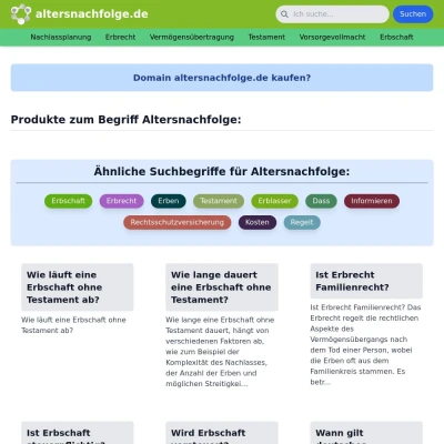 Screenshot altersnachfolge.de