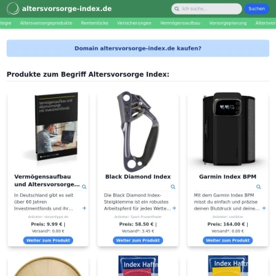 Screenshot altersvorsorge-index.de