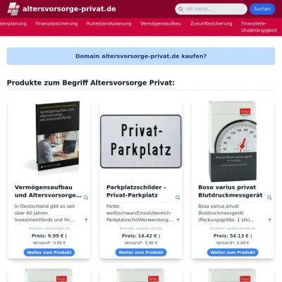 Screenshot altersvorsorge-privat.de