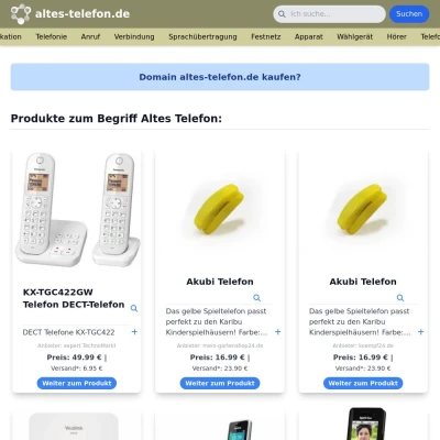 Screenshot altes-telefon.de