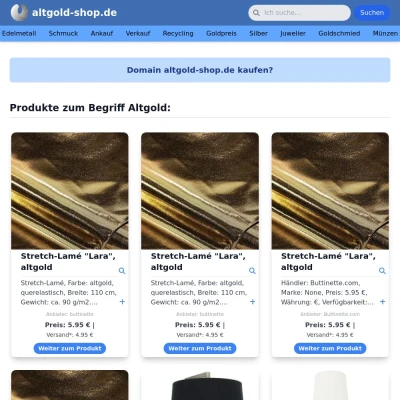 Screenshot altgold-shop.de