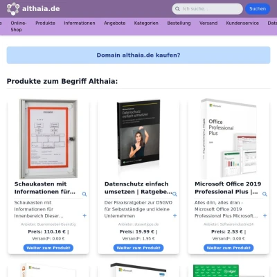 Screenshot althaia.de