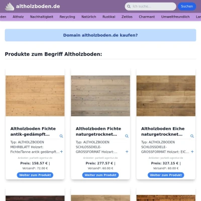 Screenshot altholzboden.de