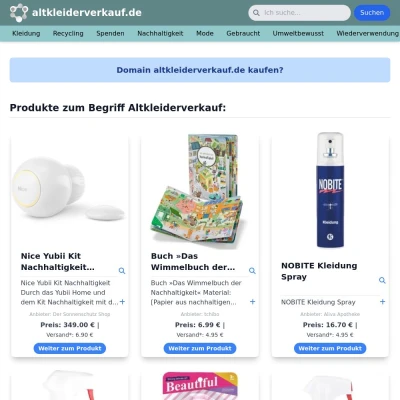 Screenshot altkleiderverkauf.de