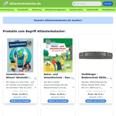 Screenshot altlastenkataster.de