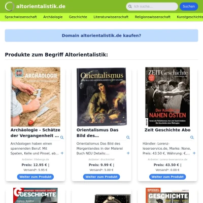 Screenshot altorientalistik.de