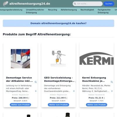 Screenshot altreifenentsorgung24.de