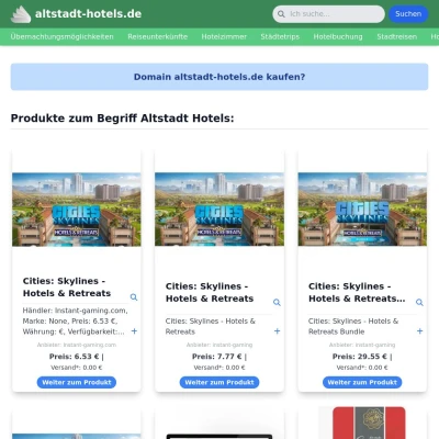 Screenshot altstadt-hotels.de