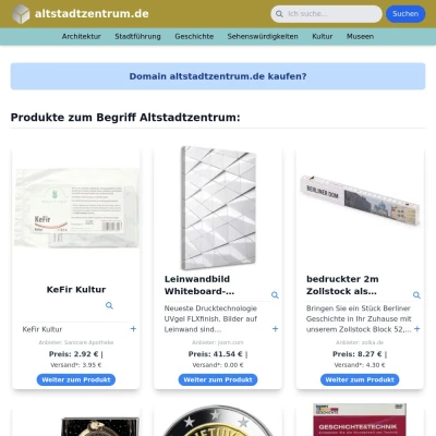 Screenshot altstadtzentrum.de