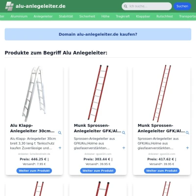 Screenshot alu-anlegeleiter.de