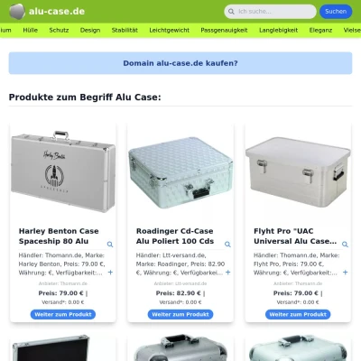 Screenshot alu-case.de