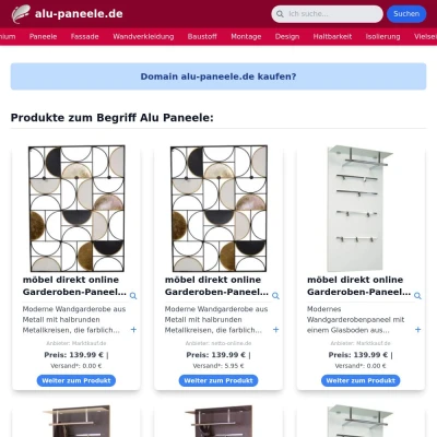 Screenshot alu-paneele.de