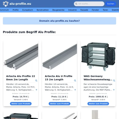 Screenshot alu-profile.eu
