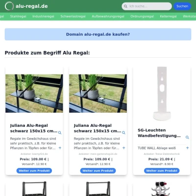 Screenshot alu-regal.de