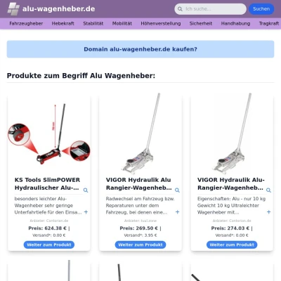 Screenshot alu-wagenheber.de