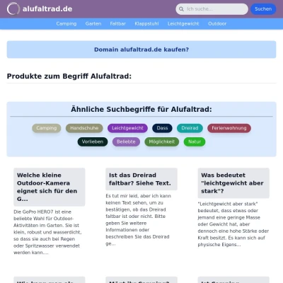 Screenshot alufaltrad.de