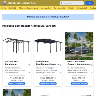 Screenshot aluminium-carport.de