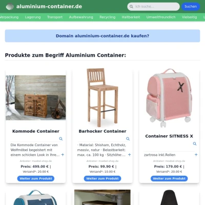 Screenshot aluminium-container.de