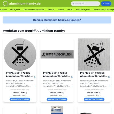 Screenshot aluminium-handy.de