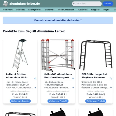 Screenshot aluminium-leiter.de