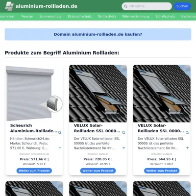 Screenshot aluminium-rollladen.de