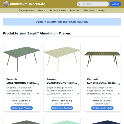 Screenshot aluminium-tueren.de