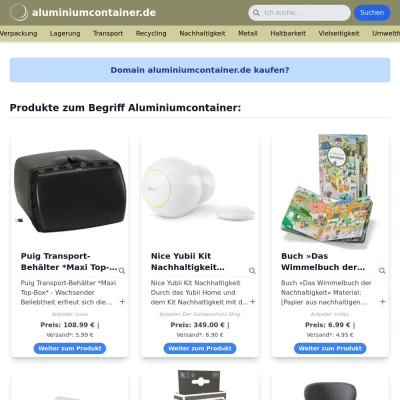 Screenshot aluminiumcontainer.de