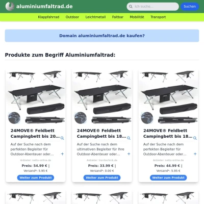 Screenshot aluminiumfaltrad.de