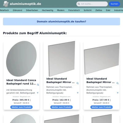 Screenshot aluminiumoptik.de