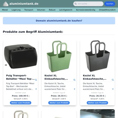 Screenshot aluminiumtank.de