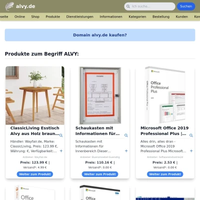 Screenshot alvy.de