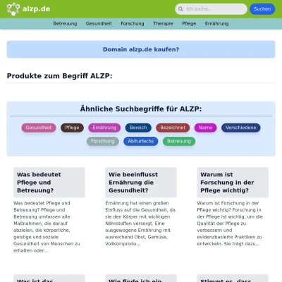 Screenshot alzp.de