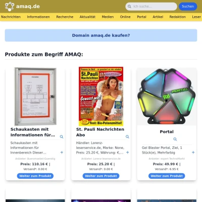 Screenshot amaq.de