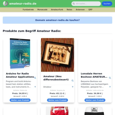 Screenshot amateur-radio.de