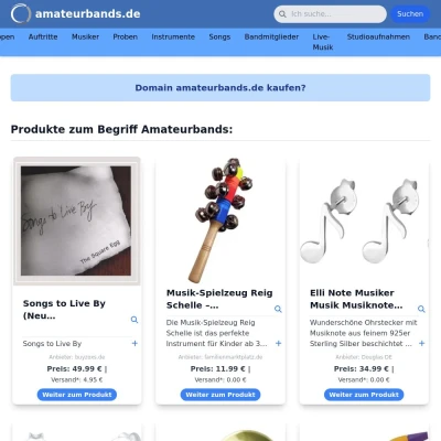 Screenshot amateurbands.de