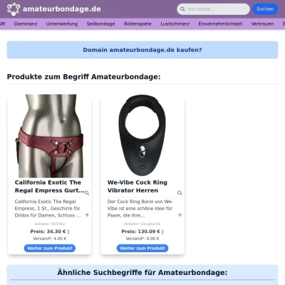 Screenshot amateurbondage.de