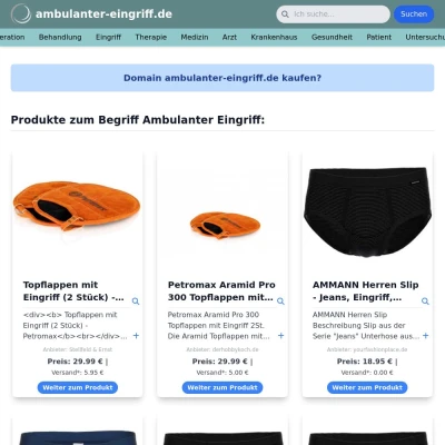 Screenshot ambulanter-eingriff.de