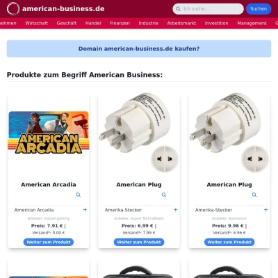 Screenshot american-business.de