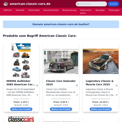 Screenshot american-classic-cars.de