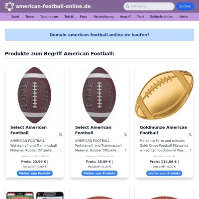 Screenshot american-football-online.de