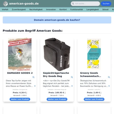 Screenshot american-goods.de