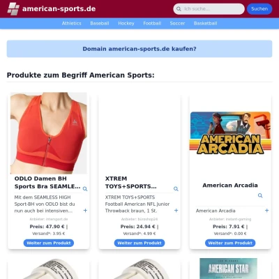 Screenshot american-sports.de